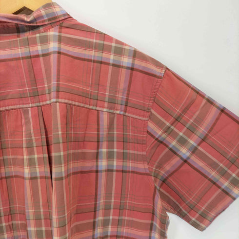 エルエルビーン L.L.Bean チェック柄 半袖 ボックスシャツ メンズ import:XL