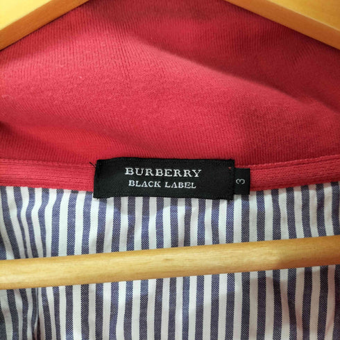 バーバリーブラックレーベル BURBERRY BLACK LABEL ロゴ刺繍 コットン カーディガン メンズ JPN:3