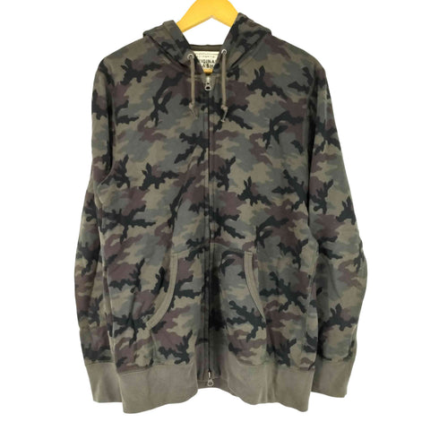 ユニクロ UNIQLO カモフラ ダブルジップアップパーカー メンズ JPN:XL