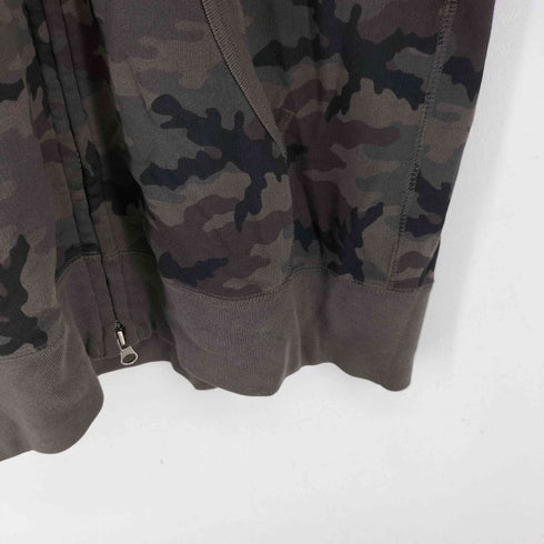 ユニクロ UNIQLO カモフラ ダブルジップアップパーカー メンズ JPN:XL