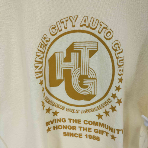 オナーザギフト HONOR the gift アソシエーション ヘリンボーン クルーネック 半袖 スウェット メンズ L