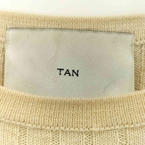 タン TAN ウール混 ニットワンピース レディース