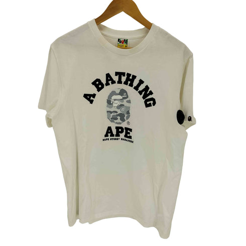 アベイシングエイプ A BATHING APE BAPE STORE HARAJUKU CAMO COLLEGE TEE カモ コラージュ 半袖 Tシャツ メンズ M