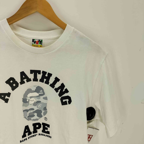 アベイシングエイプ A BATHING APE BAPE STORE HARAJUKU CAMO COLLEGE TEE カモ コラージュ 半袖 Tシャツ メンズ M