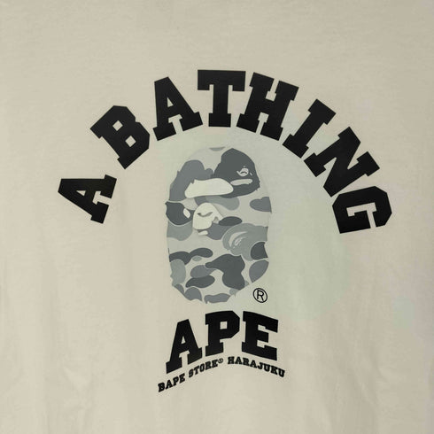 アベイシングエイプ A BATHING APE BAPE STORE HARAJUKU CAMO COLLEGE TEE カモ コラージュ 半袖 Tシャツ メンズ M
