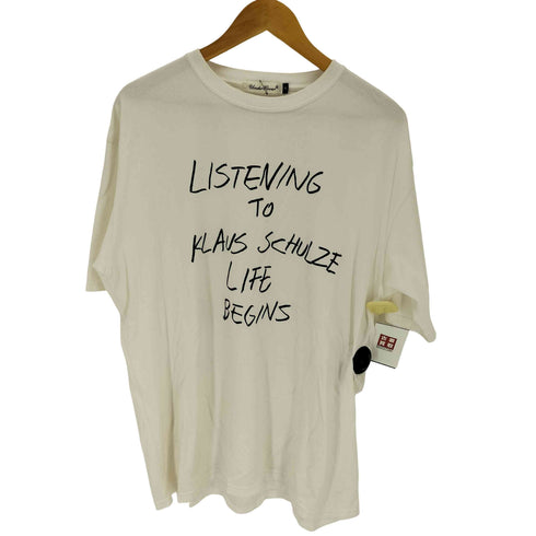 アンダーカバー UNDERCOVER 24SS LISTEN TO KLAUS SCHULZE TEE メッセージプリント 半袖 Tシャツ メンズ 5