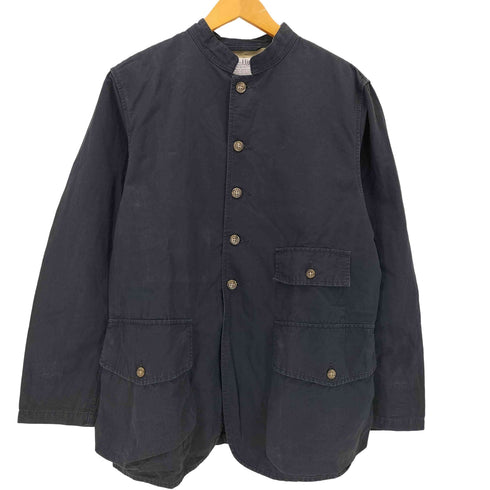 バーンズアウトフィッターズ BARNS OUT FITTERS リネン混 スタンドカラー カバーオール メンズ