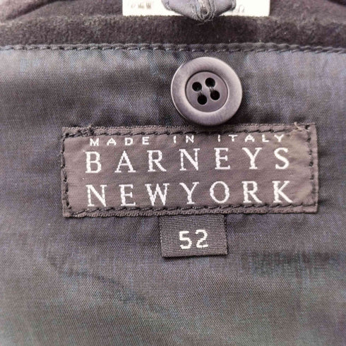 バーニーズニューヨーク BARNEYS NEWYORK イタリア製 ニット切替 ゴートレザージャケット メンズ EUR:52