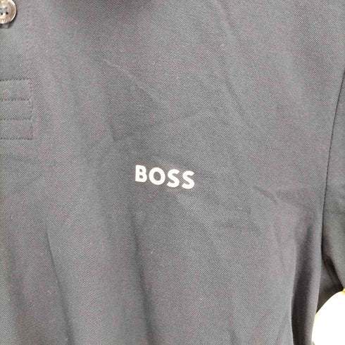ボス BOSS SLIM FIT STRETCH ストレッチ ロゴ刺繍 半袖 ポロシャツ メンズ M