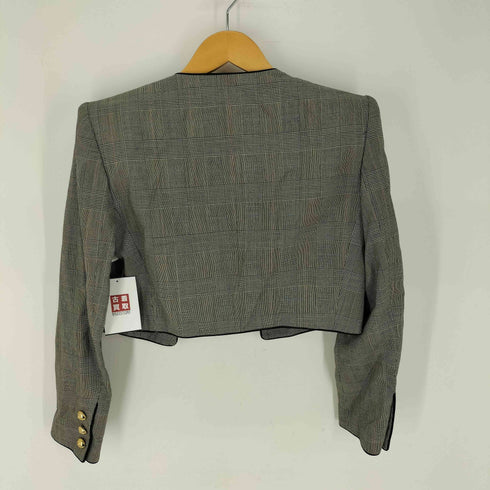 KOJI WATANABE STYLE グレンチェック ダブルブレスト クロップド ジャケット レディース 9L39