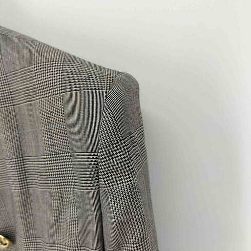 KOJI WATANABE STYLE グレンチェック ダブルブレスト クロップド ジャケット レディース 9L39