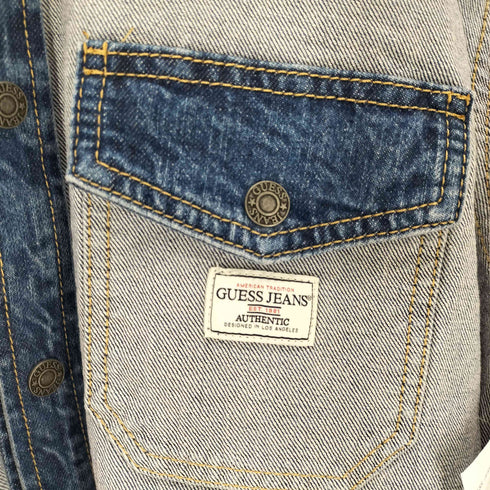 ゲスジーンズ GUESS JEANS Over Long Sleeves Shirt オーバー ロングスリーブ シャツ インサイドアウト メンズ S