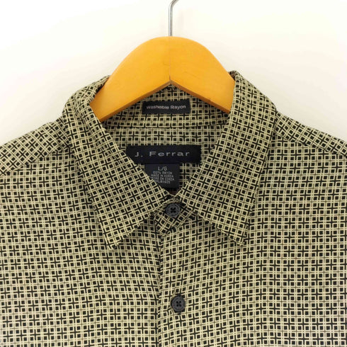 ジェイフェラー J.FERRAR 90~00s WASHABLE RAYON レーヨン 半袖シャツ メンズ L
