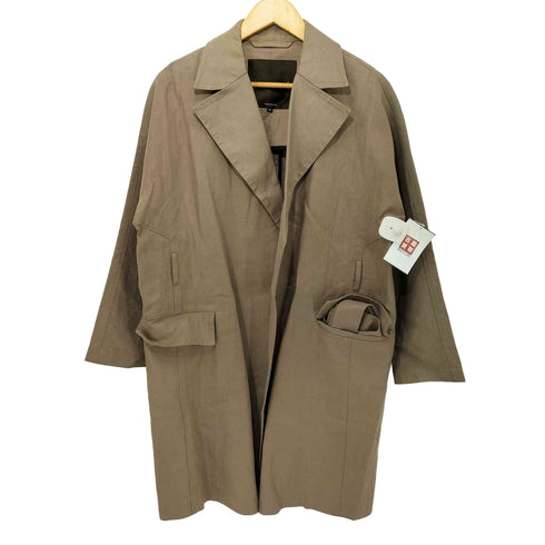 マッキントッシュ Mackintosh リネン100 ベルテッド ハーフコート スコットランド製 メンズ UK:34