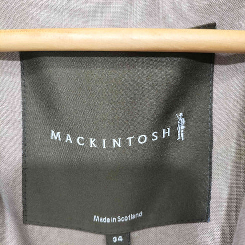 マッキントッシュ Mackintosh リネン100 ベルテッド ハーフコート スコットランド製 メンズ UK:34