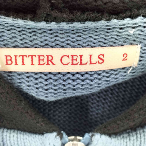BITTER CELLS ビターセルズ ロゴ 刺繍 星 ニットパーカー レディース 2