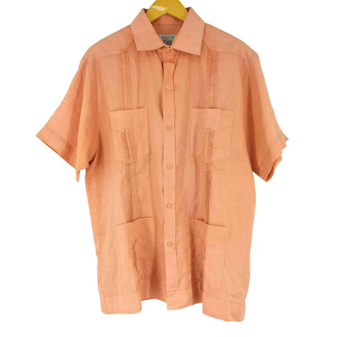 モヒート MOJITO リネン100% 半袖キューバシャツ メンズ import:XL