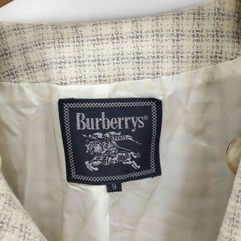 バーバリーズ BURBERRYS ノーカラー チェック ジャケット スカート セットアップ レディース ジャケット:9 スカート:11