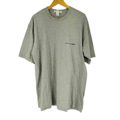 コムデギャルソンシャツ COMME des GARCONS SHIRT cotton jersey plain with CDG SHIRT logo on front - big T フロントプリント 半袖Tシャツ メンズ JPN:L