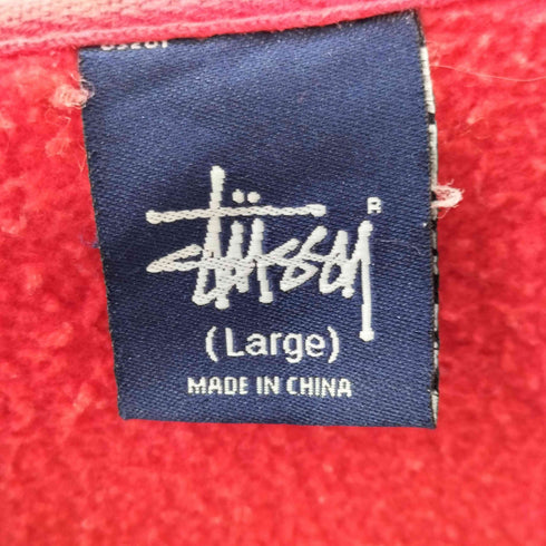ステューシー Stussy 90S 紺タグ フロントロゴ クルーネックスウェット メンズ import:L