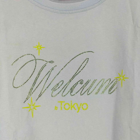 THE FOUR-EYED×CRANE BOLLENTE ラインストーンプリント Tシャツ レディース import:XL