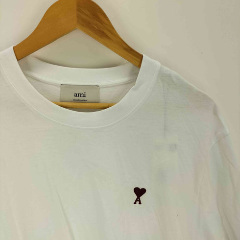 アミアレクサンドルマテュッシ AMI ALEXANDRE MATTIUSSI ホワイト コットン Tシャツ Ami de Coeur コットンジャージー Tシャツ メンズ XXL