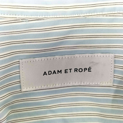 アダムエロペ Adam et Rope プリント オーバーサイズ ストライプ 長袖 シャツ メンズ M