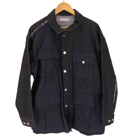 ウィザード Wizzard WASHED DOCKING DENIM ARMY JACKET ウォッシュド ドッキング デニム ミリタリー ジャケット メンズ