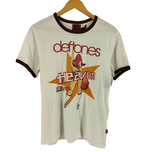 マークジェイコブス heaven by marc jacobs 23AW コットン イラスト リンガー Tシャツ レディース S