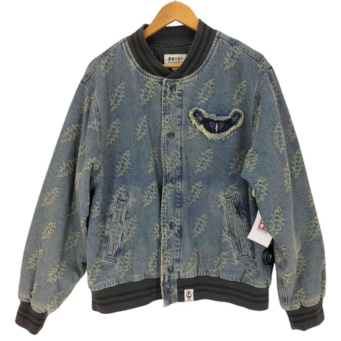 ディスイズネバーザット thisisneverthat GD Lightning Denim Varsity Jacket ダメージ加工 デニム スタジャン メンズ L
