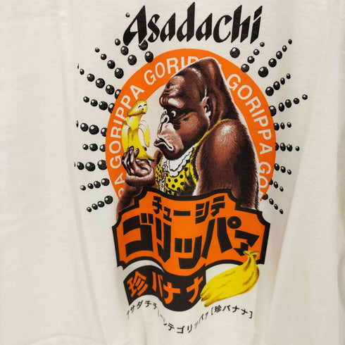 ASADACHI チューシテゴリッパァ ゴリラ プリント エロ Tシャツ メンズ import:L
