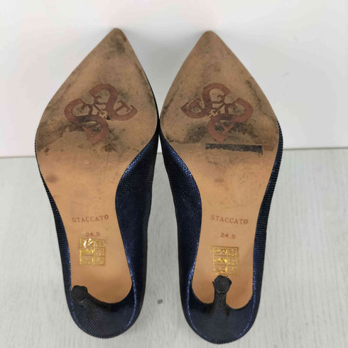 スタッカート STACCATO ポインテッドトゥ ピンヒール パンプス レディース JPN:24.5