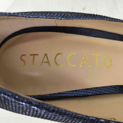 スタッカート STACCATO ポインテッドトゥ ピンヒール パンプス レディース JPN:24.5