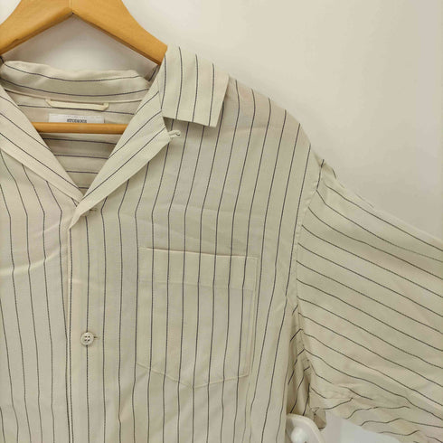 ステュディオス STUDIOUS Cupra Stripe Open Shirts キュプラストライプオープンシャツ メンズ JPN:1