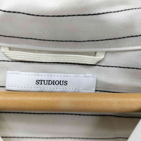 ステュディオス STUDIOUS Cupra Stripe Open Shirts キュプラストライプオープンシャツ メンズ JPN:1