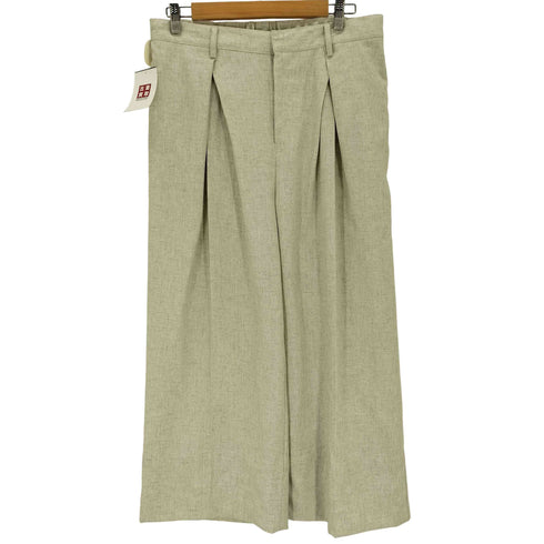 クレイル CLEL Linen Blend 3D Tuck Slacks リネンブレンド 3Dタックスラックス メンズ L