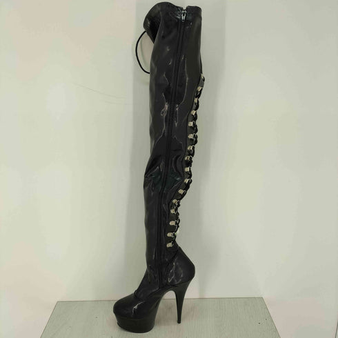 Pleaser バックレースアップサイハイブーツ レディース JPN:24.5