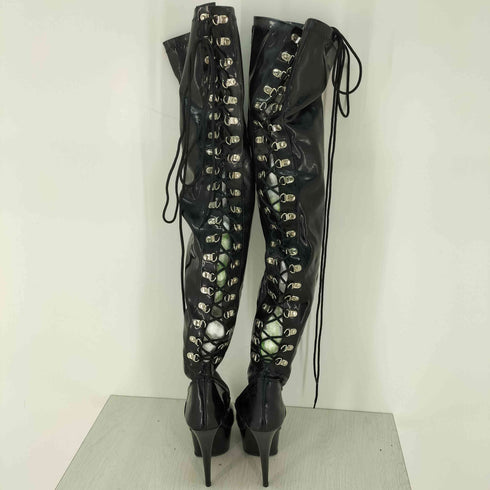 Pleaser バックレースアップサイハイブーツ レディース JPN:24.5