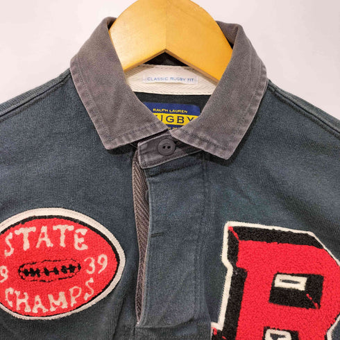 ラグビーラルフローレン Rugby Ralph Lauren サガラワッペン ラガーシャツ 長袖 メンズ import:XS