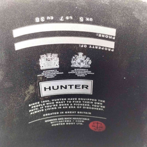 ハンター HUNTER ベルト付き ロング レインブーツ レディース UK:5