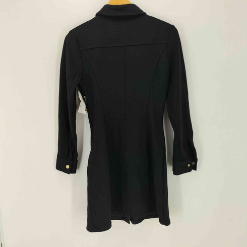 ザラ ZARA 金ボタン フロントギャザーシャツワンピース レディース import:S