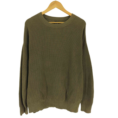 ギャップ Gap コットン 畔編み クルーネック 長袖 ニット メンズ M