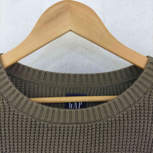 ギャップ Gap コットン 畔編み クルーネック 長袖 ニット メンズ M