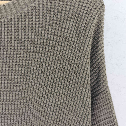 ギャップ Gap コットン 畔編み クルーネック 長袖 ニット メンズ M