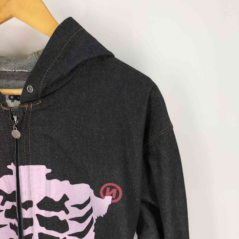 ナインティナインティ 9090 Bone Rigid Denim Zip Hoodie ボーン リジッド デニム ジップ フーディ― メンズ JPN:XL