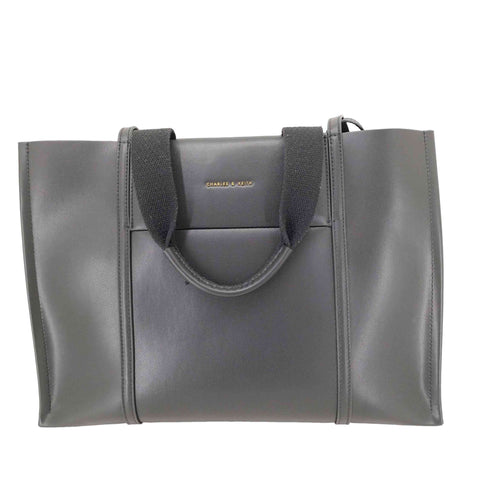 チャールズアンドキース CHARLES&KEITH Shalia シャリア キャンバスダブルハンドルトートバッグ レディース