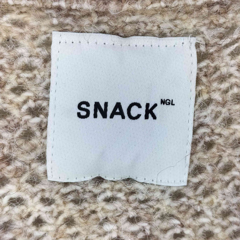 SNACK NGL スナック エヌジーエル Heathered Yarn Line Crochet Cardigan ヘザード ヤーン ライン クロシェ カーディガン メンズ L