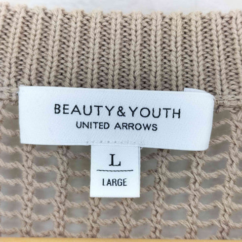 ビューティーアンドユースユナイテッドアローズ BEAUTY & YOUTH UNITED ARROWS メッシュ 半袖 ニット メンズ L