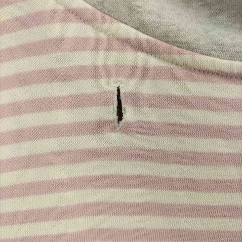THE MUSEUM VISAITOR 26ss STRIPE UNBALANCED ZIPUP HOODIE PINK レディース FREE