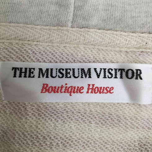 THE MUSEUM VISAITOR 26ss STRIPE UNBALANCED ZIPUP HOODIE PINK レディース FREE